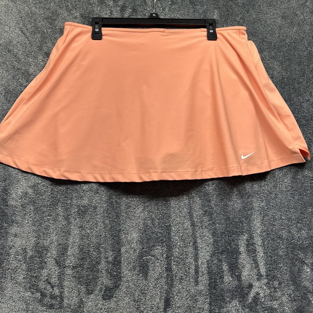 Nike Womens Size L Orange Club Dri Fit Flouncy Lined Golf Skort (S9)